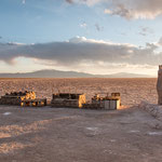 ...die Abendsonne färbt das weiß in schönes gelb...