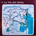 Das Po-Delta mit seinen 3 Hauptadern und den vielen zusätzlichen Nebenadern...