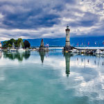 ...die Einfahrt in den Lindauer Hafen...