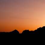 herrlicher Sonnenuntergang ließ den Reifenwechsel vergessen