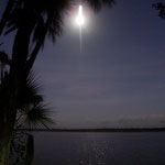 Mondaufgang über der "Laguna Bacalar"