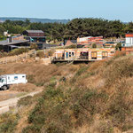 ...unser Übernachtungsplatz auf einem Parkplatz gleich neben dem Sandstrand...