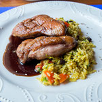 ...Entenbrust mit Gemüsereis...