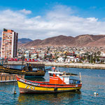 ...ein paar bunte Fischerboote...