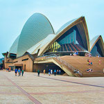 das moderne Wahrzeichen Sydneys - die Konzerthalle (Sydney-Oyster)