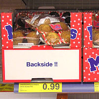 Lidl: Rückseite einer Muffins-Kiste